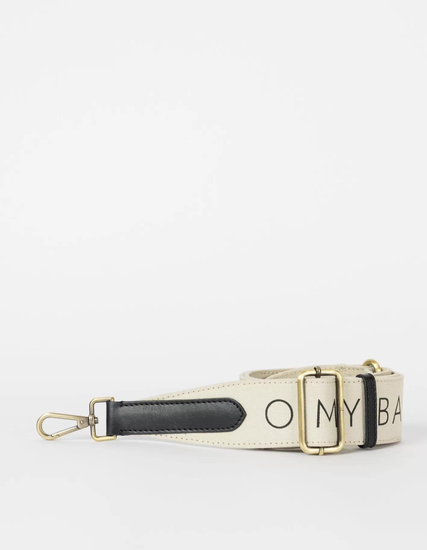 Women O My Bag Canvas Logo Strap-White/Black Classic Leather